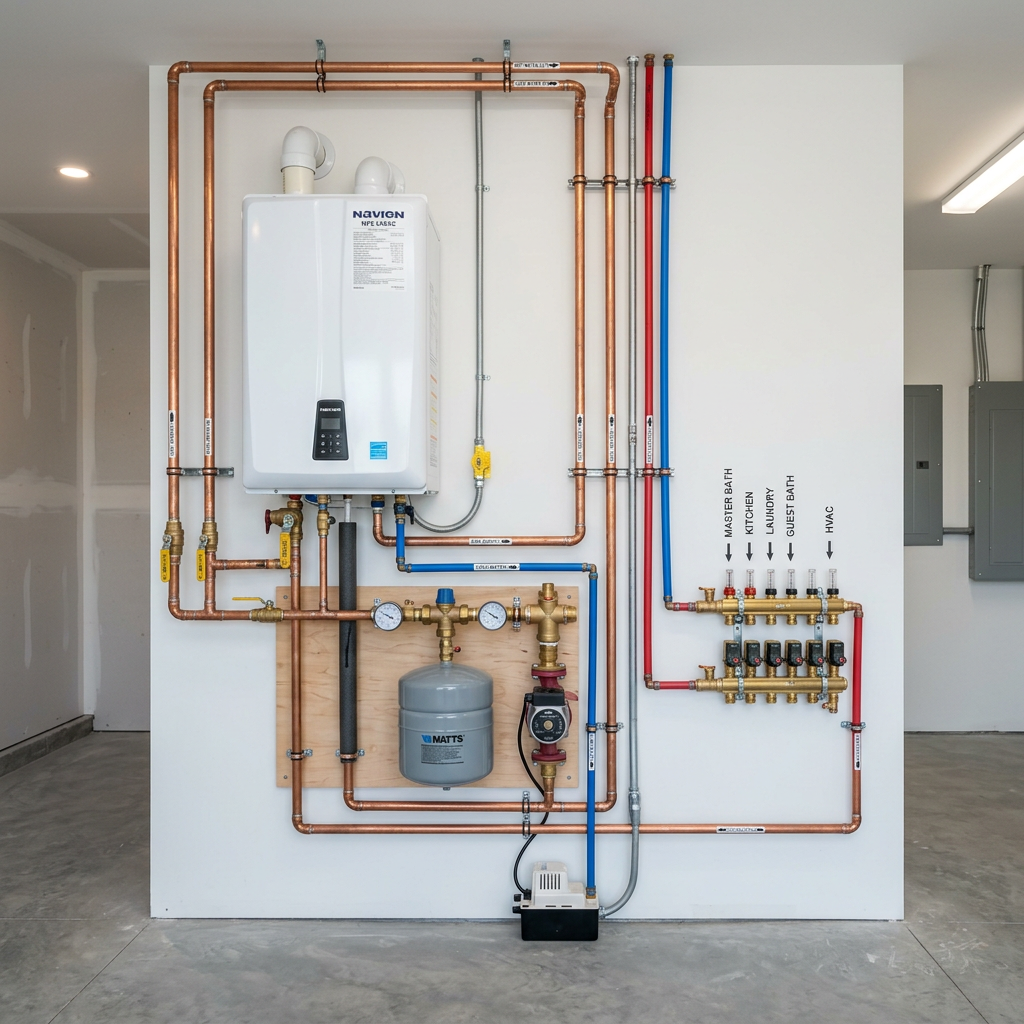 Beautiful professional plumbing installation